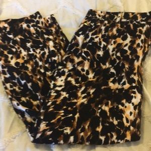 St. John Leopard Ankle Pants sz10